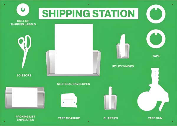 Shipping Station Pack 5S Shadow Board