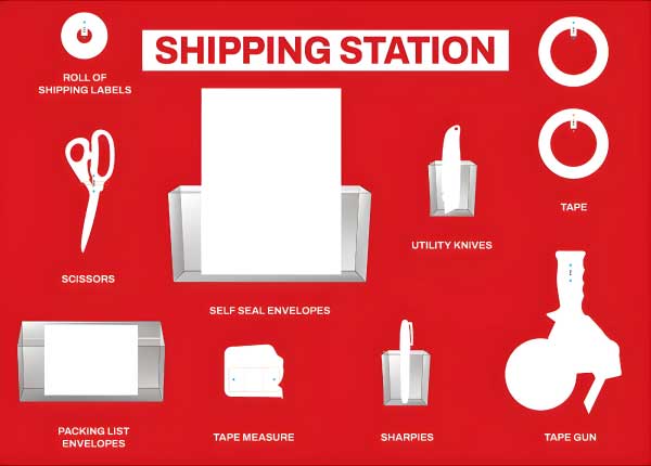 Shipping Station Pack 5S Shadow Board