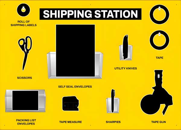 Shipping Station Pack 5S Shadow Board