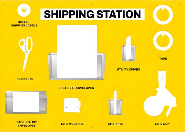 Shipping Station Pack 5S Shadow Board