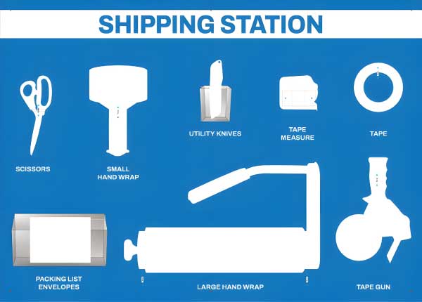 Shipping Station Wrap 5S Shadow Board