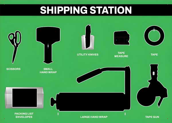 Shipping Station Wrap 5S Shadow Board