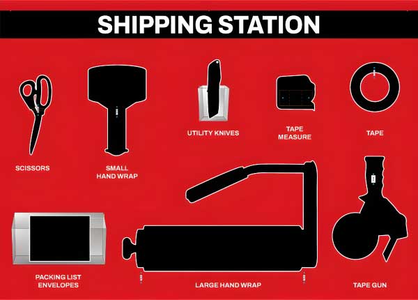 Shipping Station Wrap 5S Shadow Board