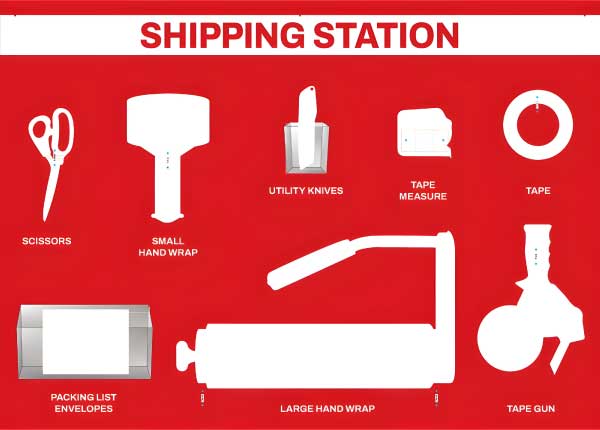 Shipping Station Wrap 5S Shadow Board