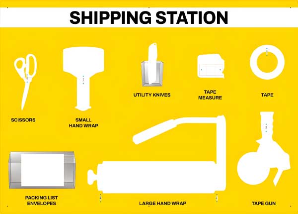 Shipping Station Wrap 5S Shadow Board