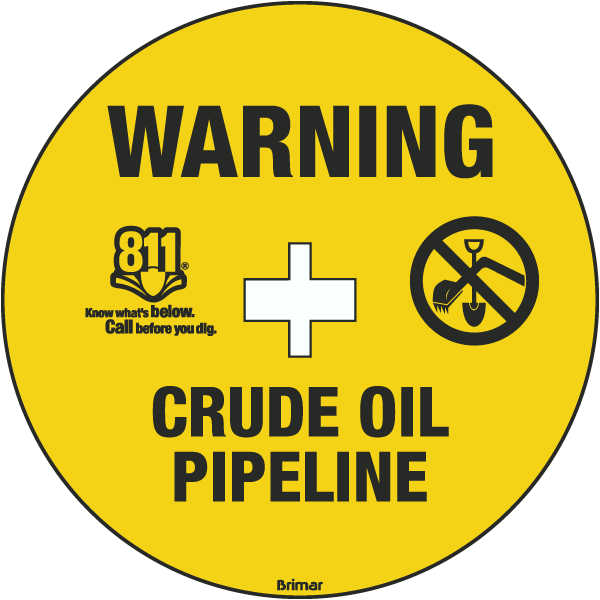 Warning Crude Oil Pipeline Soil Marker