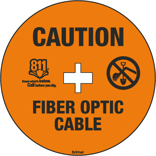 Caution Fiber Optic Cable Soil Marker
