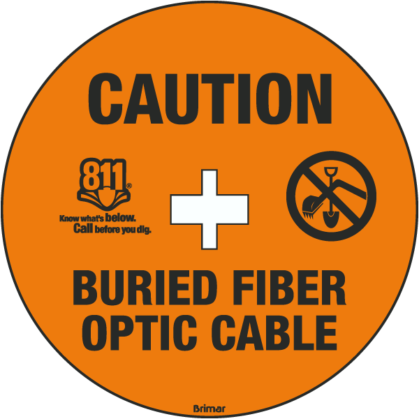 Caution Buried Fiber Optic Cable Soil Marker