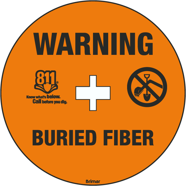 Warning Buried Fiber Soil Marker