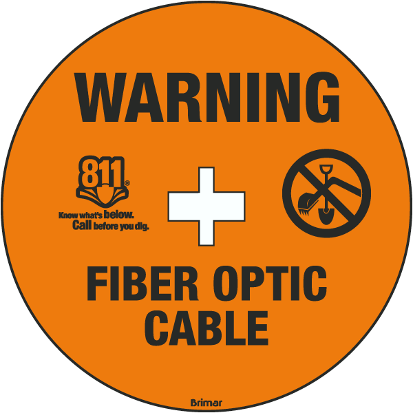 Warning Fiber Optic Cable Soil Marker 