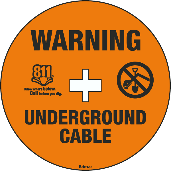 Warning Underground Cable Soil Marker 