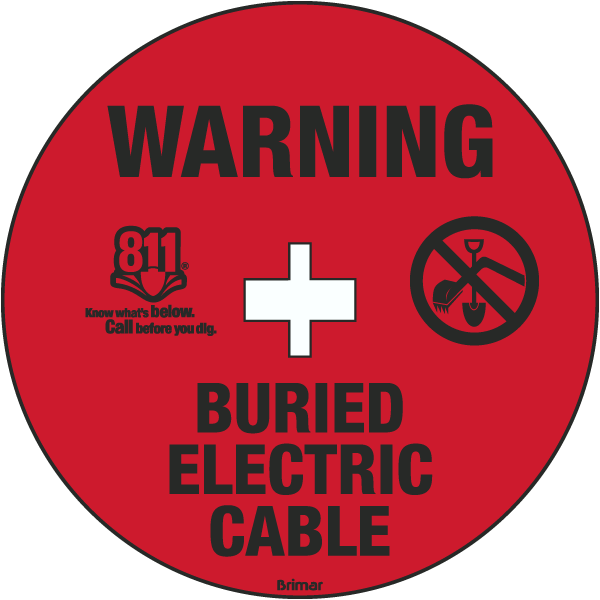 Warning Buried Electric Cable Soil Marker