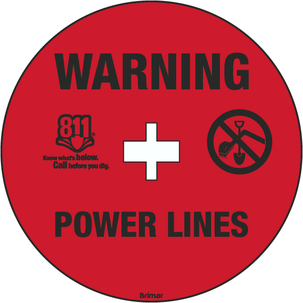 Warning Power Lines Soil Marker 