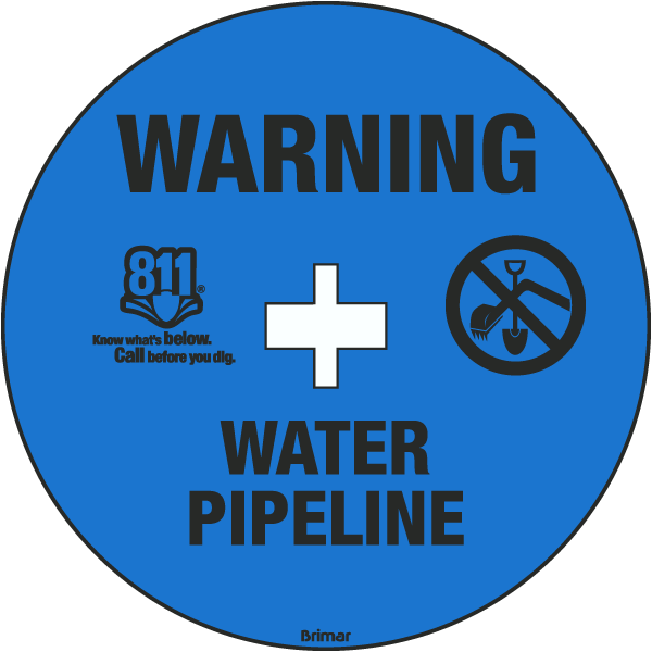 Warning Water Pipeline Soil Marker 