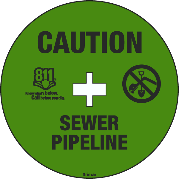 Caution Sewer Pipeline Soil Marker 