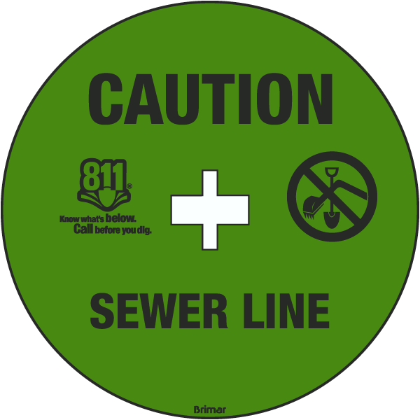 Caution Sewer Line Soil Marker 