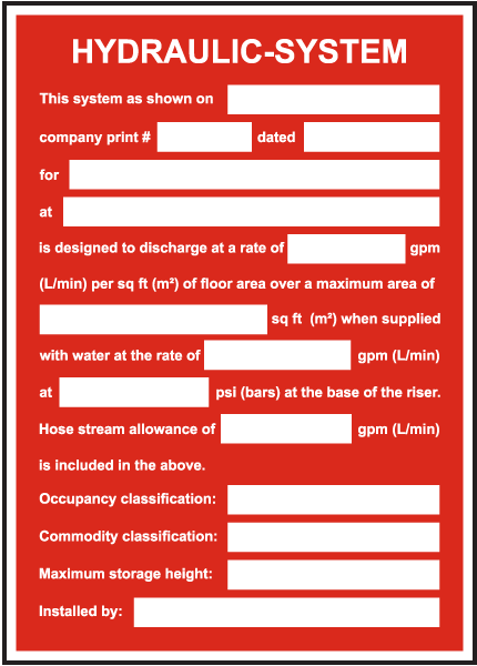 Hydraulic Design System Sign