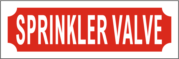 Sprinkler Valve Sign