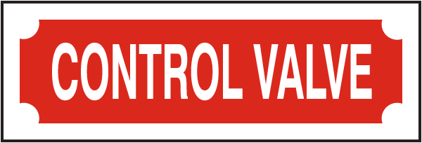 Control Valve Sign