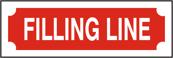 Filling Line Sign