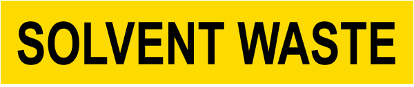 Solvent Waste Self-Adhesive Pipe Marker