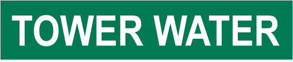 Tower Water Pipe Label