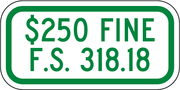 Florida Fine $250
