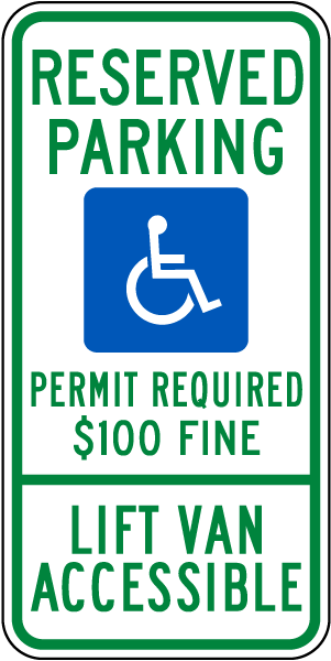 Montana Accessible Parking Sign