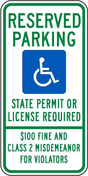 South Dakota Accessible Parking Sign