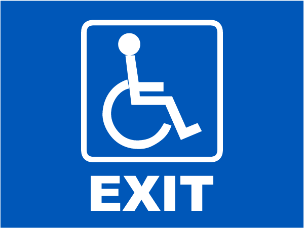 Accessible Exit Label
