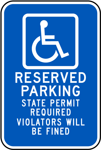 Reserved Parking Permit Required Sign