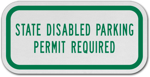 Washington Accessible Parking Sign