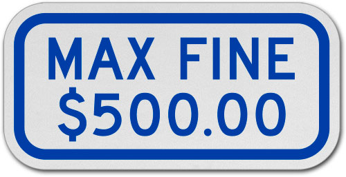 Virginia Fine $500 Max Sign