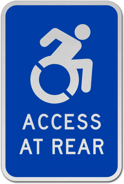 Access At Rear Sign