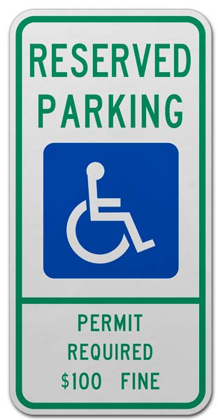 Montana Handicap Parking Sign