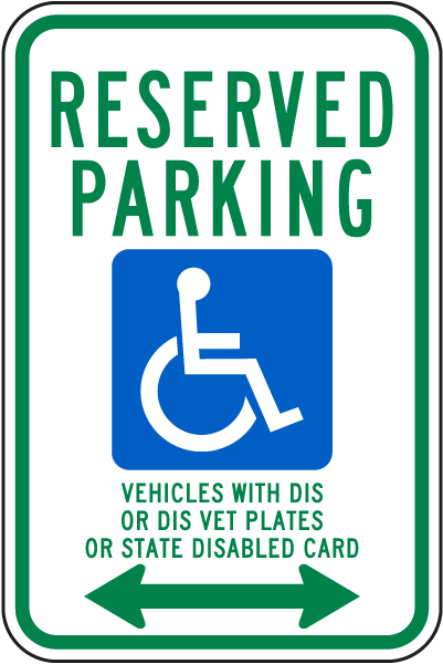 Wisconsin Accessible Parking Sign (Double Arrow)