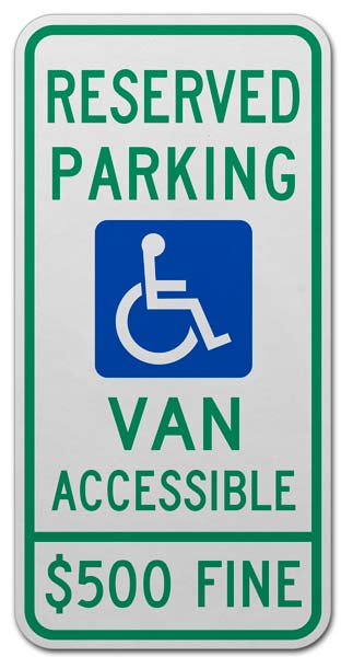 Ohio Handicap Parking Van Accessible Sign
