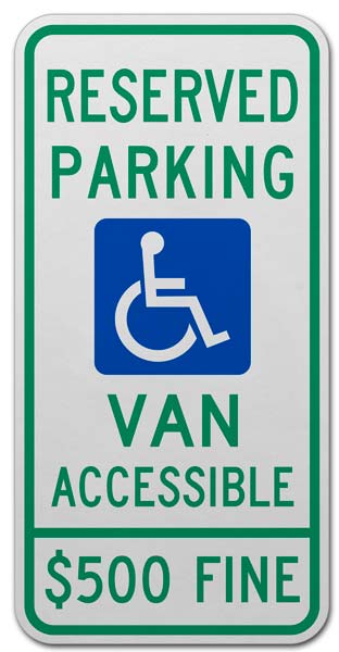 Ohio Handicap Parking Van Accessible Sign