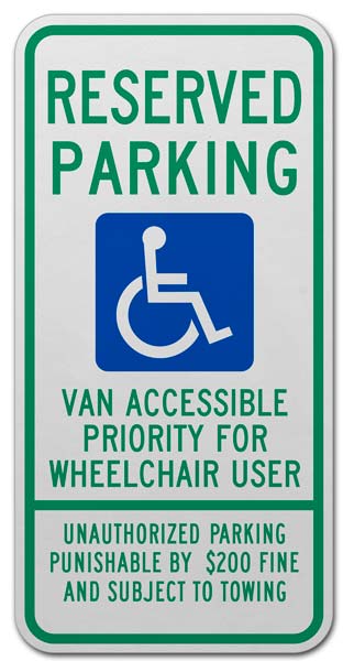 Tennessee Handicap Parking Van Accessible Sign