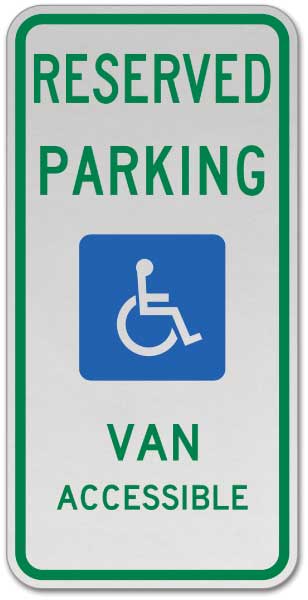 Texas Reserved Parking Van Accessible Sign
