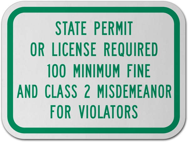 South Dakota Accessible Parking Penalty Sign