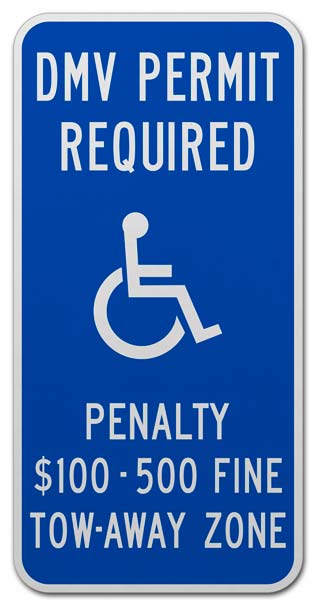 Fairfax County Virginia Accessible Parking Sign