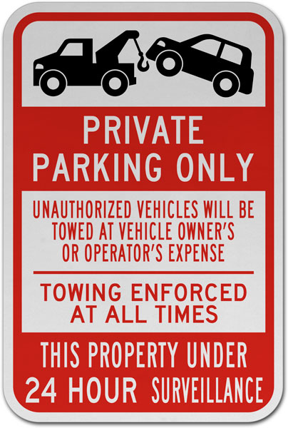 Private Parking Only Sign