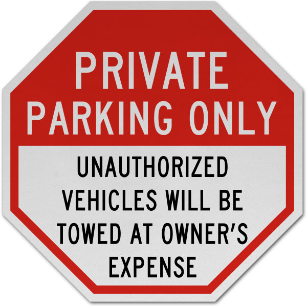 Private Parking Only Sign