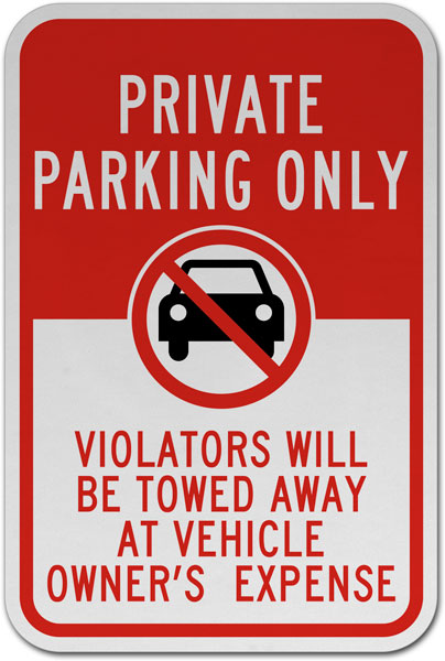 Private Parking Lot Sign