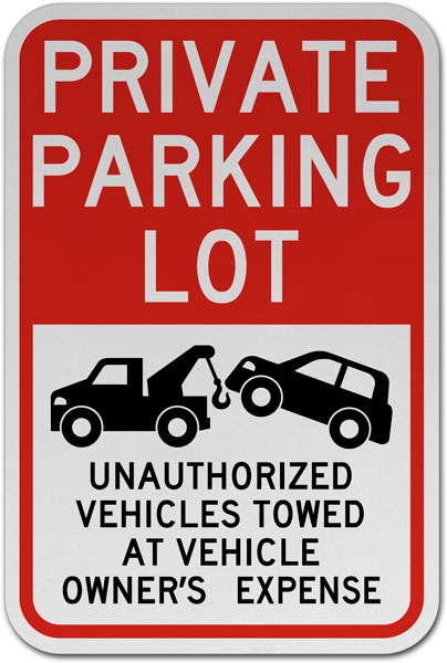 Private Parking Lot Sign