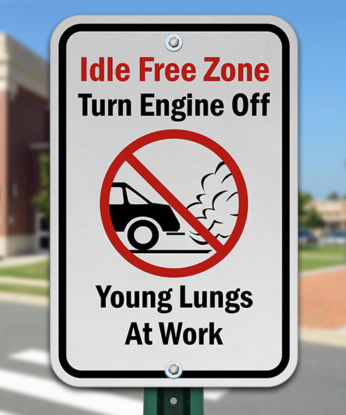 Idle Free Zone Turn Off Engine Sign