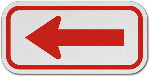 Red Arrow Sign T5556 - by SafetySign.com