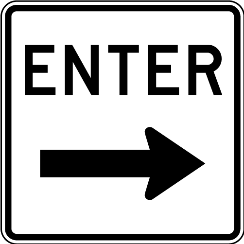 Enter (Right Arrow) Sign
