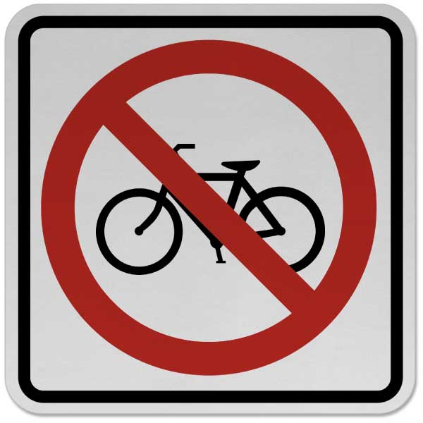 No Bicycles Sign